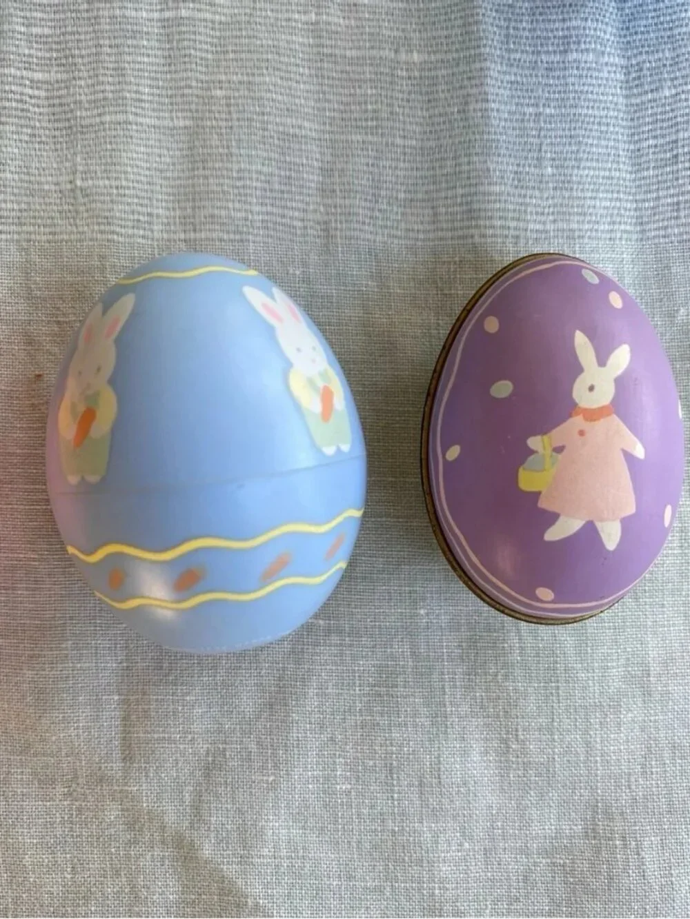 Lot of 7 vintage 90s Hallmark Easter rabbit bunny eggs decor wind up toys